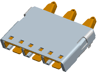 3PIN 彈片式電池座 PH=3.00mm H=1.50mm